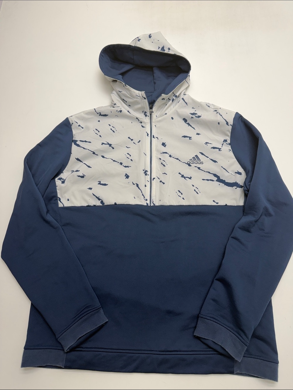 ADIDAS GOLF COLD.RDY Men’s Large Blue White 1/4 Zip Jacket